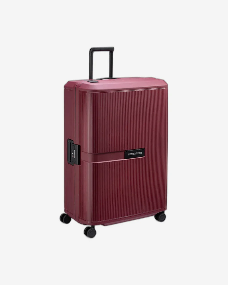 DELSEY Paris securitech stone by delsey paris 82 cm 4 double spinner wheels hardside check-in luggage trolley case - red